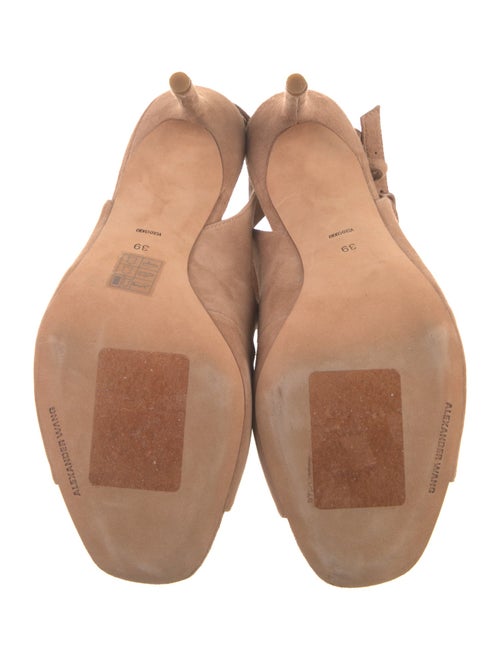 Alexander Wang Suede Mesh Accents Slingback Sandals