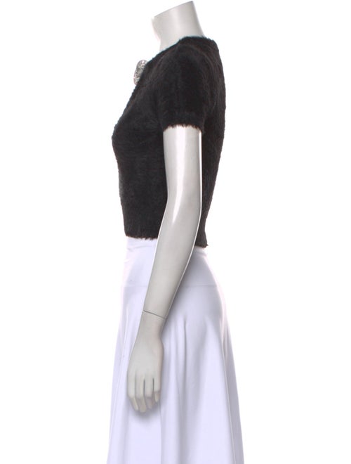 Alexander Wang V-Neck Short Sleeve Crop Top