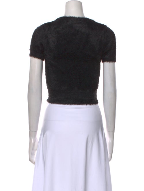 Alexander Wang V-Neck Short Sleeve Crop Top
