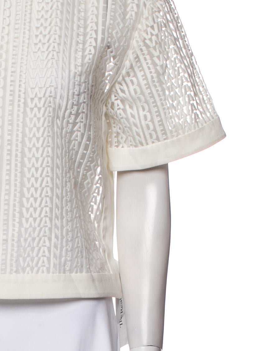 Alexander Wang Crew Neck Short Sleeve Crop Top