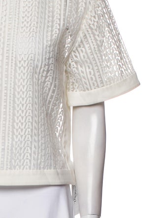 Alexander Wang Crew Neck Short Sleeve Crop Top