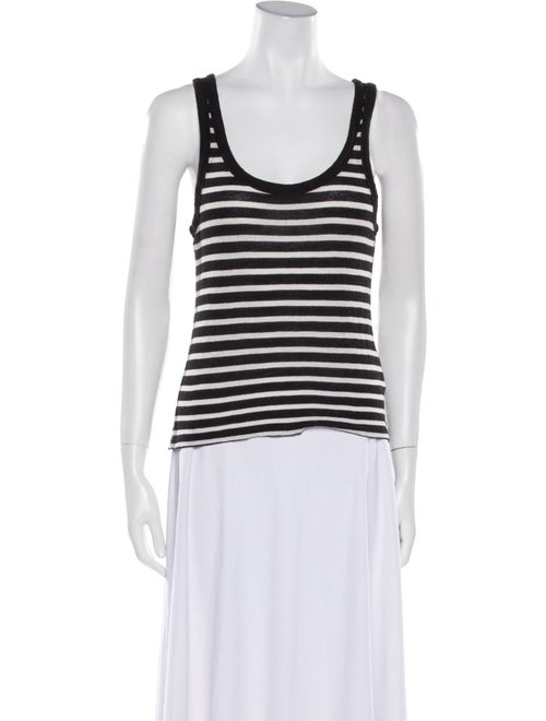 Alexander Wang Striped Scoop Neck Top