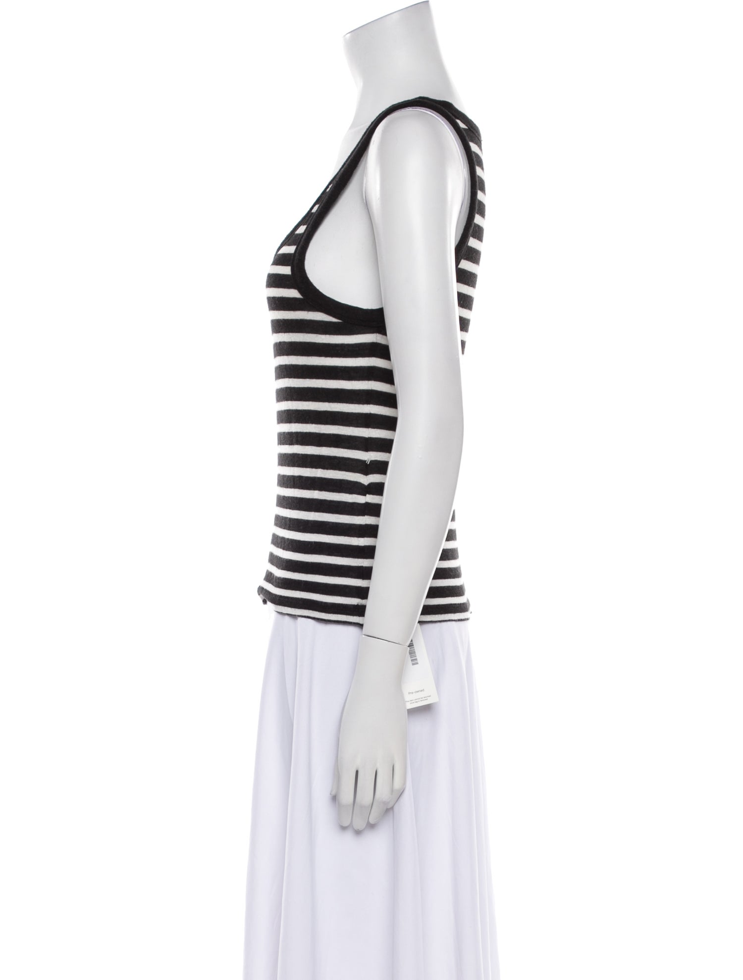 Alexander Wang Striped Scoop Neck Top