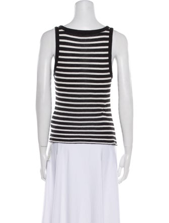 Alexander Wang Striped Scoop Neck Top