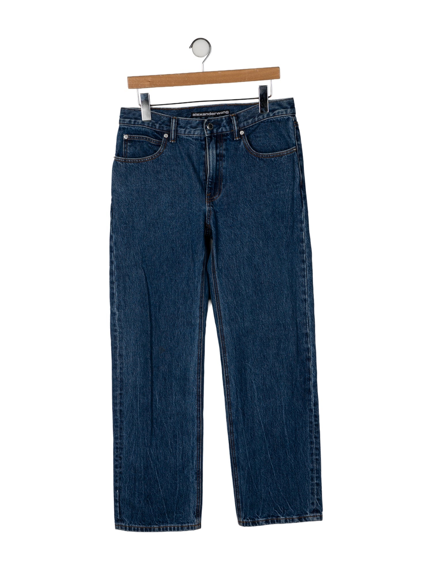 Alexander Wang Mid-Rise Straight Leg Jeans