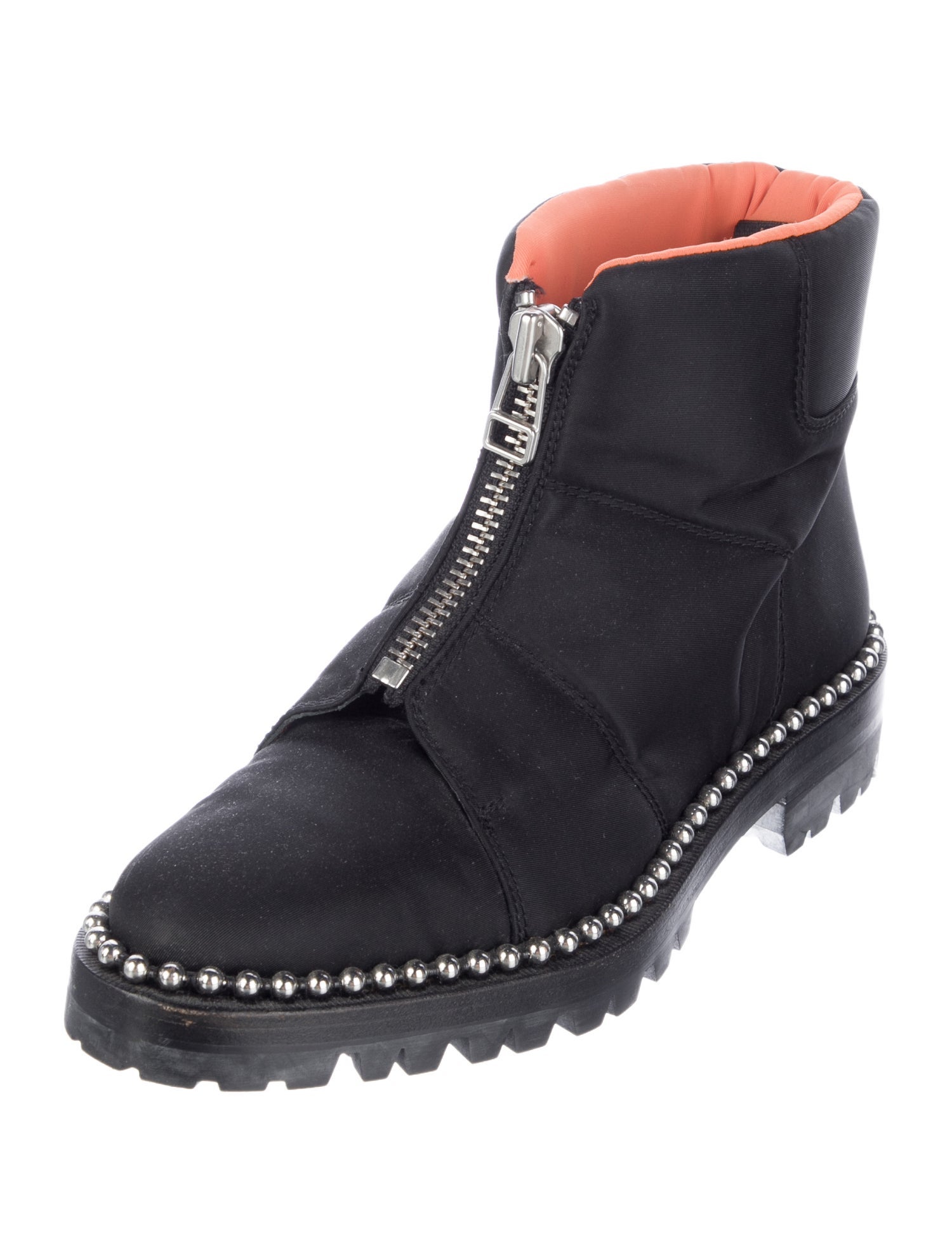 Alexander Wang Nylon Studded Accents Lace-Up Boots