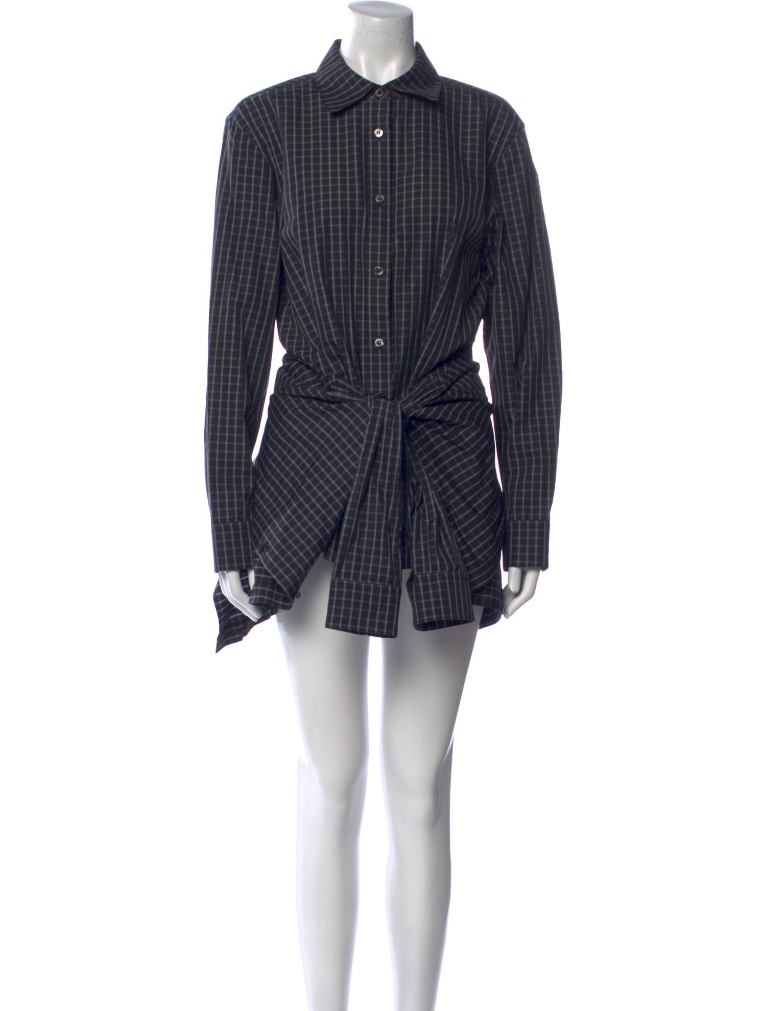 Alexander Wang Plaid Print Mini Dress