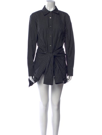 Alexander Wang Plaid Print Mini Dress