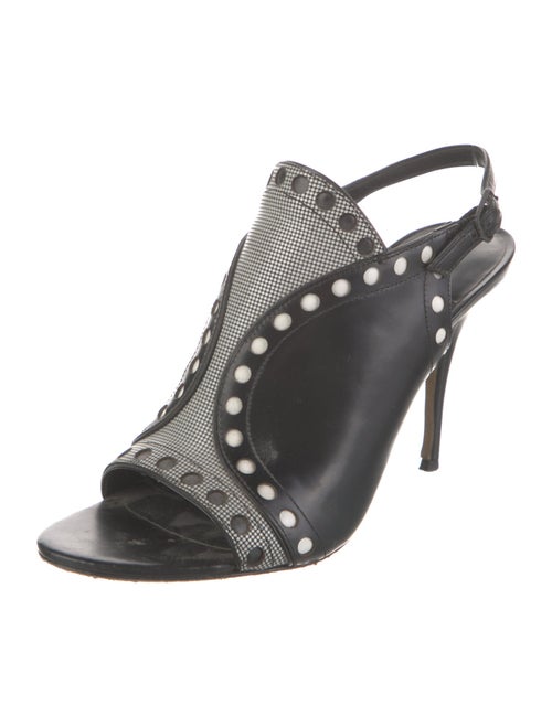 Alexander Wang Leather Polka Dot Print Slingback Sandals