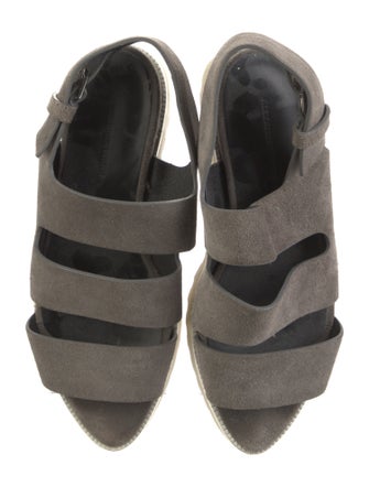 Alexander Wang Suede Colorblock Pattern Slingback Flats