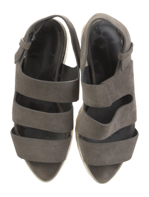 Alexander Wang Suede Colorblock Pattern Slingback Flats