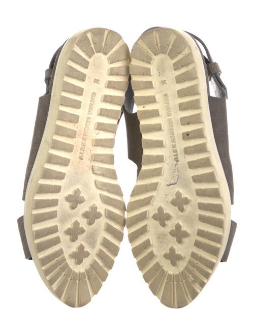 Alexander Wang Suede Colorblock Pattern Slingback Flats