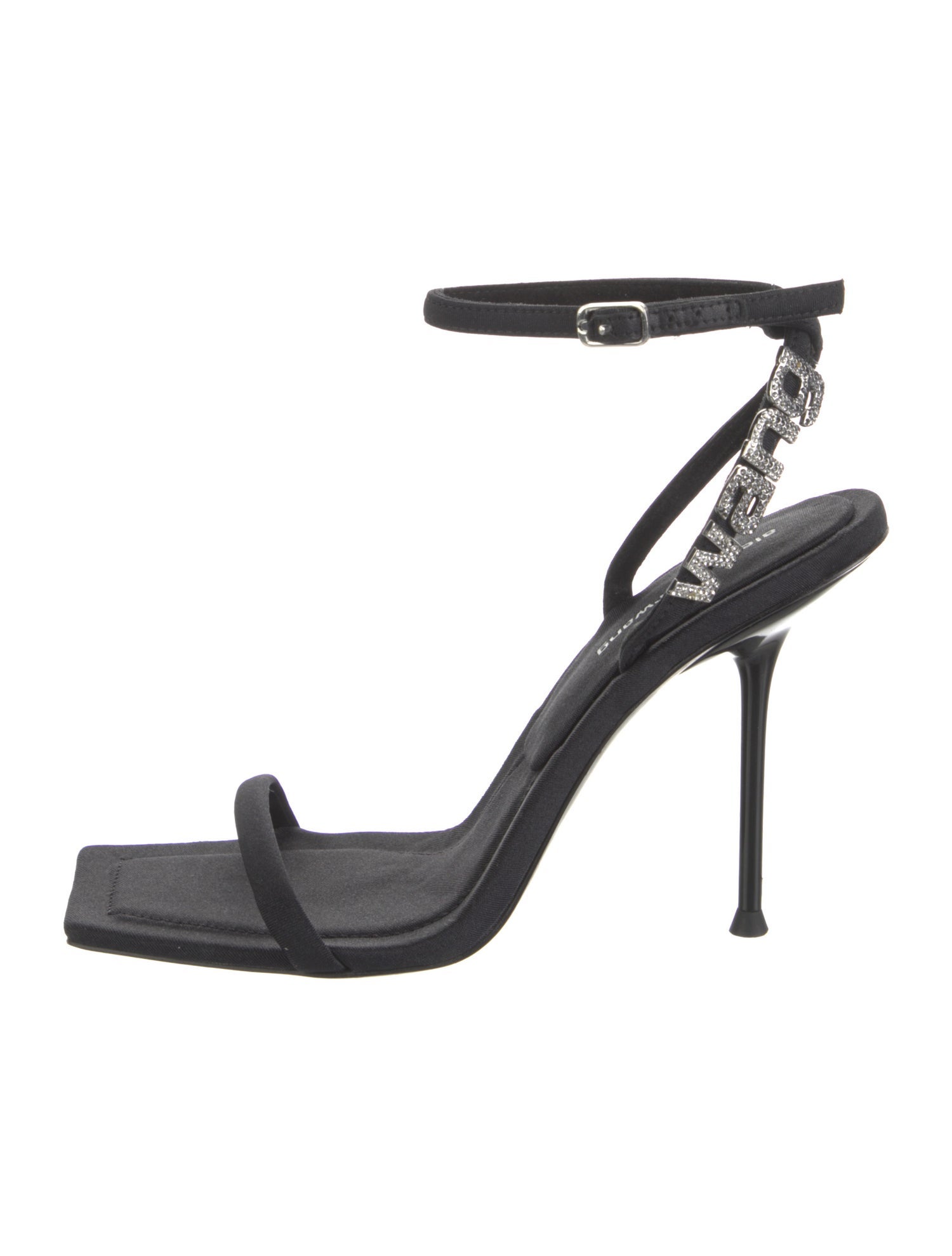 Alexander Wang Satin Crystal Embellishments Sandals
