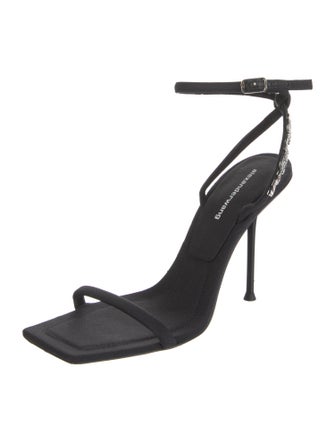 Alexander Wang Satin Crystal Embellishments Sandals