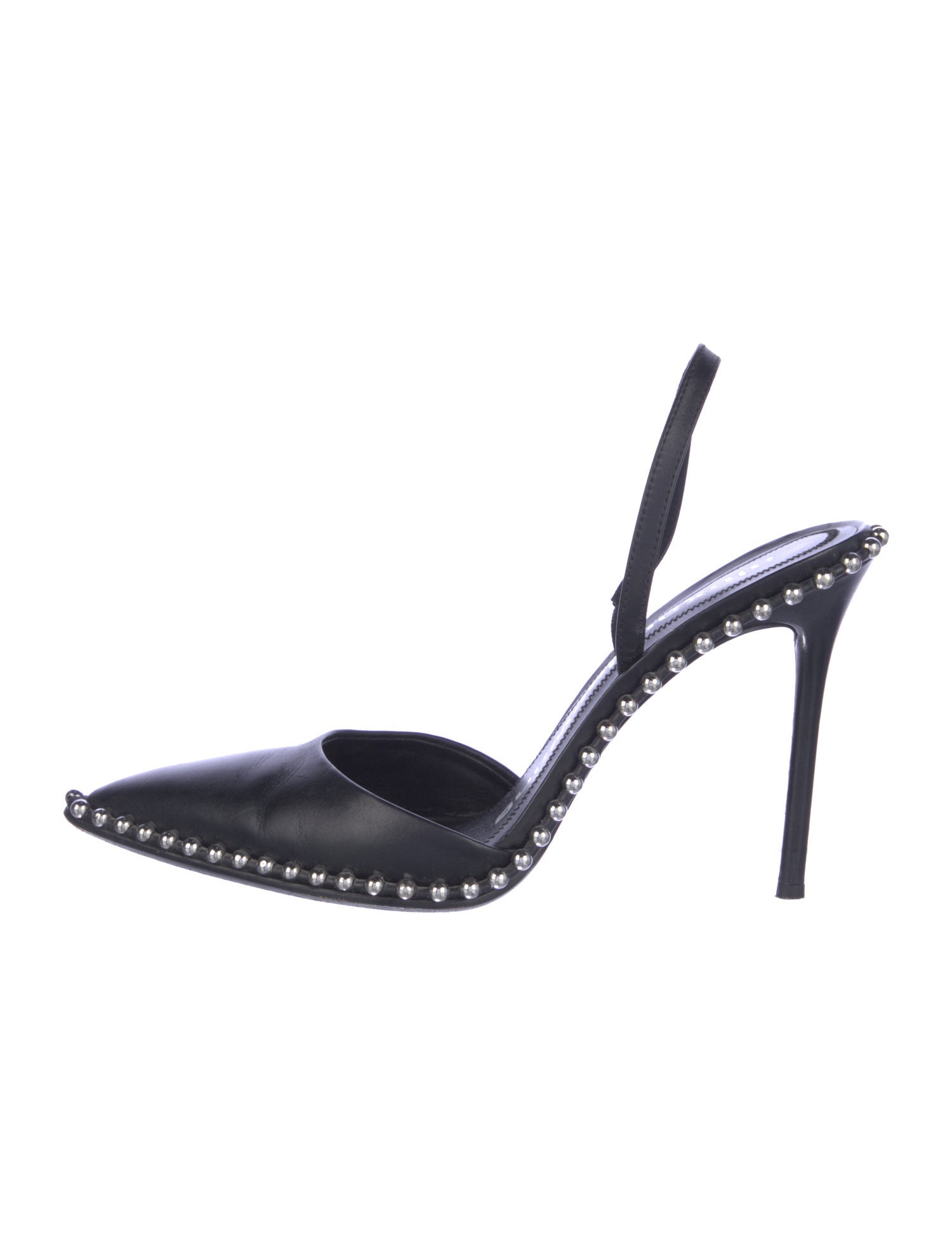 Alexander Wang Leather Studded Accents Slingback Pumps