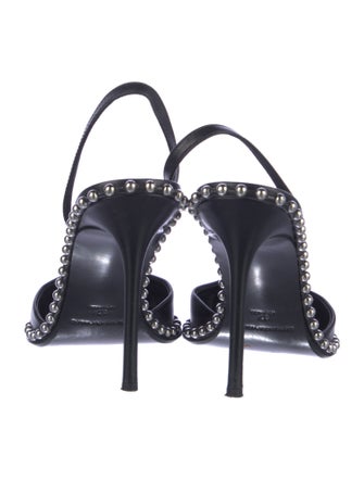 Alexander Wang Leather Studded Accents Slingback Pumps