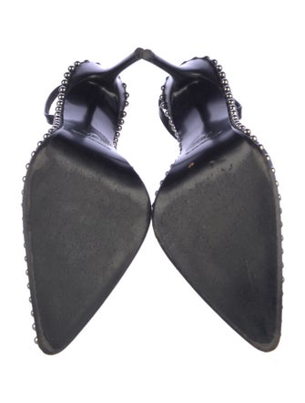 Alexander Wang Leather Studded Accents Slingback Pumps