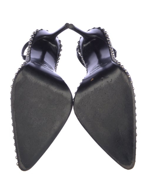 Alexander Wang Leather Studded Accents Slingback Pumps