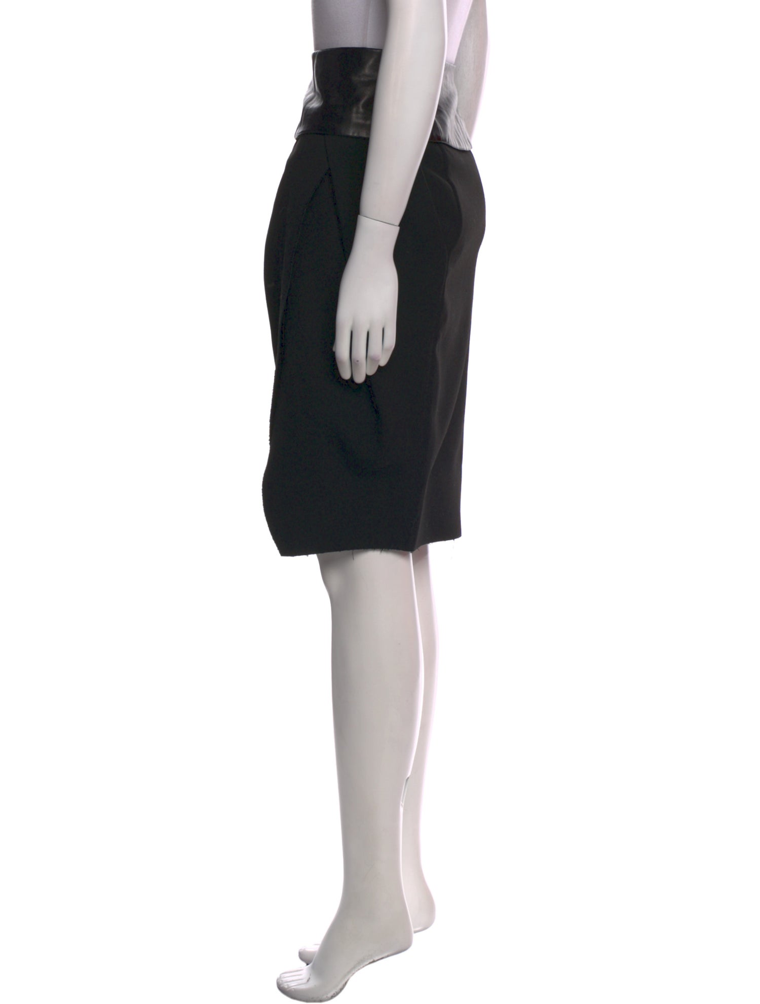 Alexander Wang Leather Trim Embellishment Knee-Length Skirt