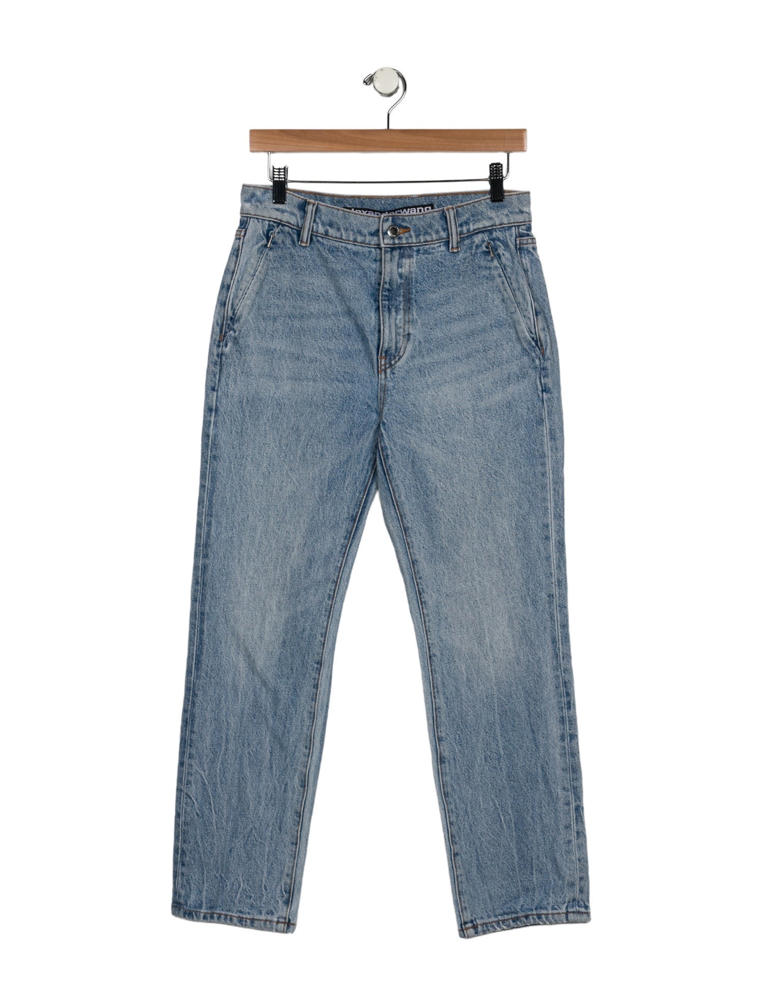 Alexander Wang Mid-Rise Straight Leg Jeans