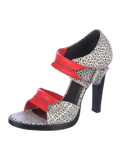 Alexander Wang Leather Animal Print Sandals