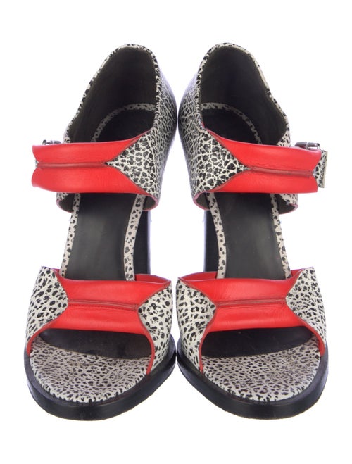 Alexander Wang Leather Animal Print Sandals