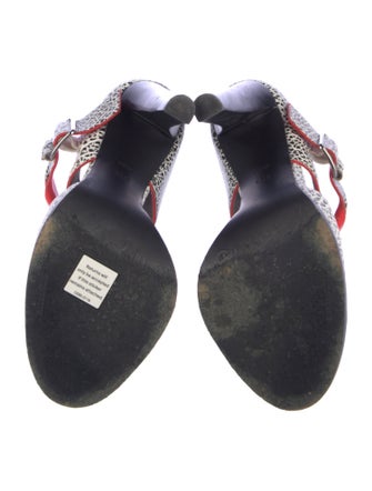 Alexander Wang Leather Animal Print Sandals