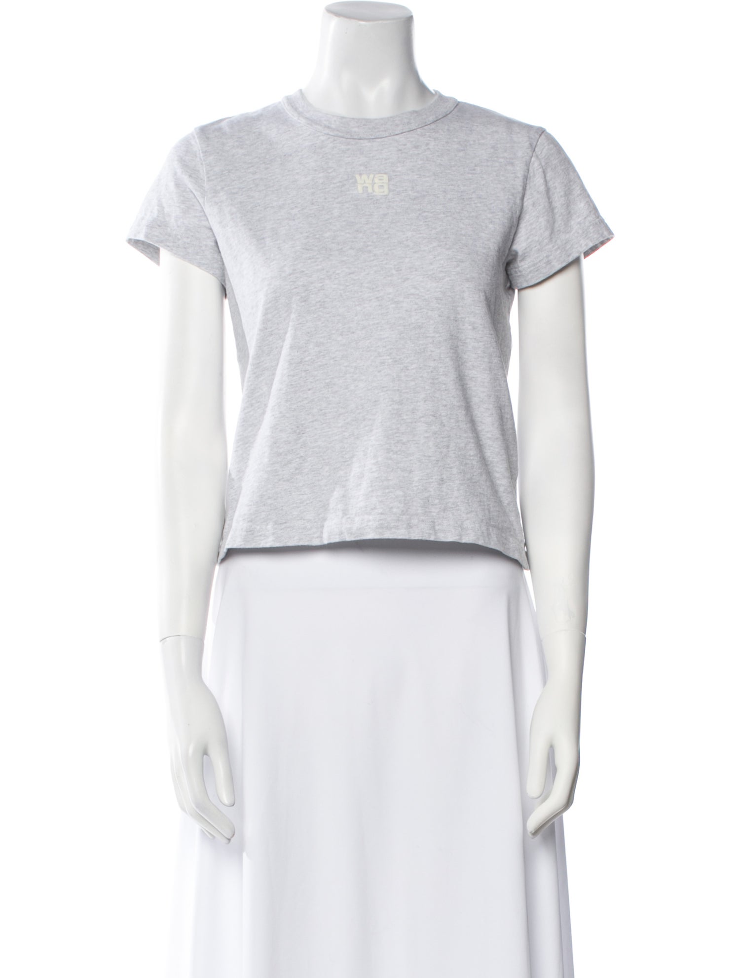 Alexander Wang Crew Neck Short Sleeve Crop Top