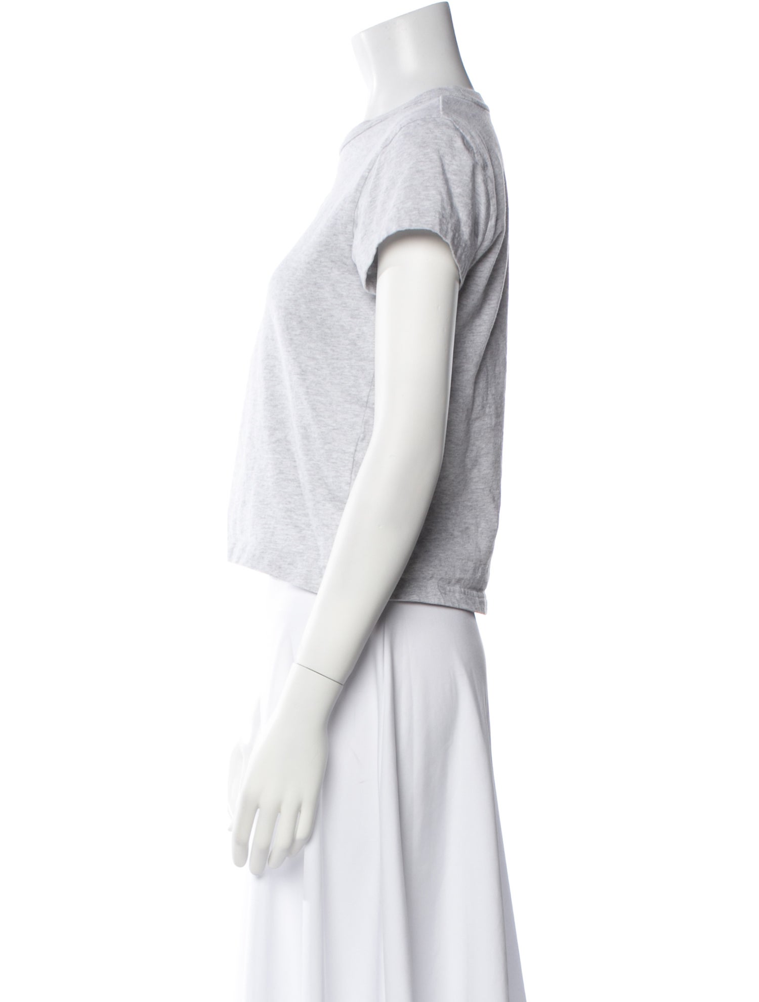 Alexander Wang Crew Neck Short Sleeve Crop Top
