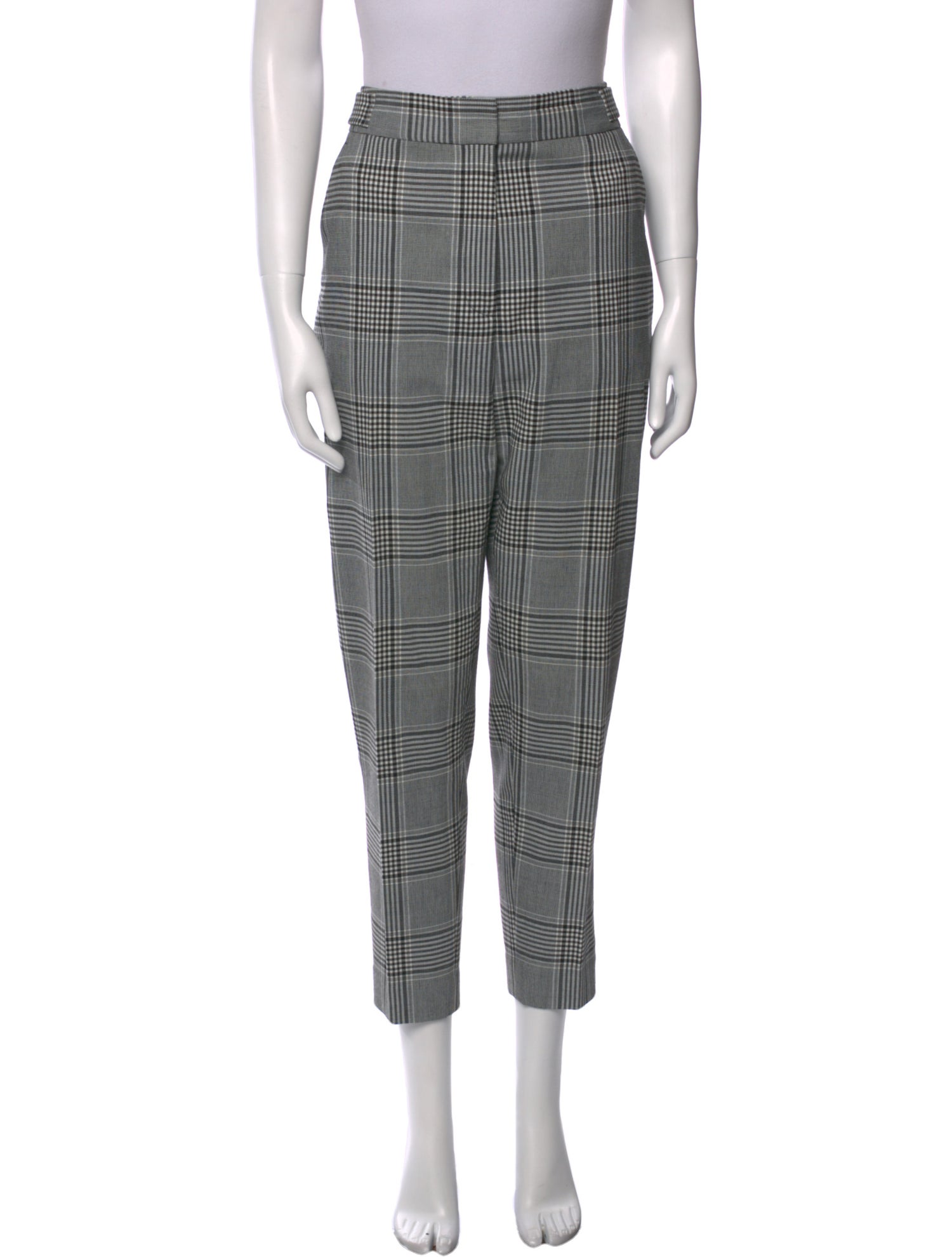 Alexander Wang Plaid Print Skinny Leg Pants