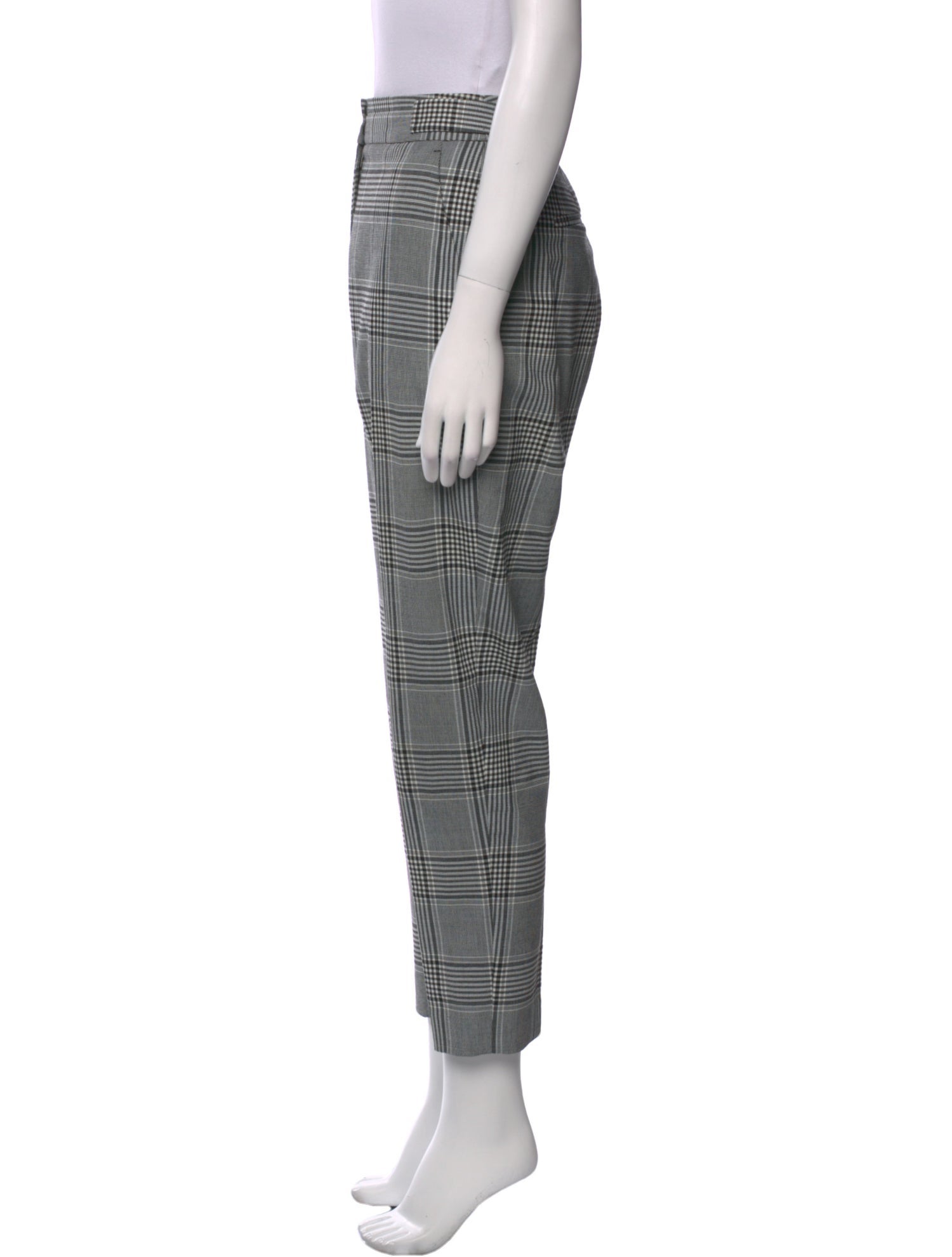 Alexander Wang Plaid Print Skinny Leg Pants