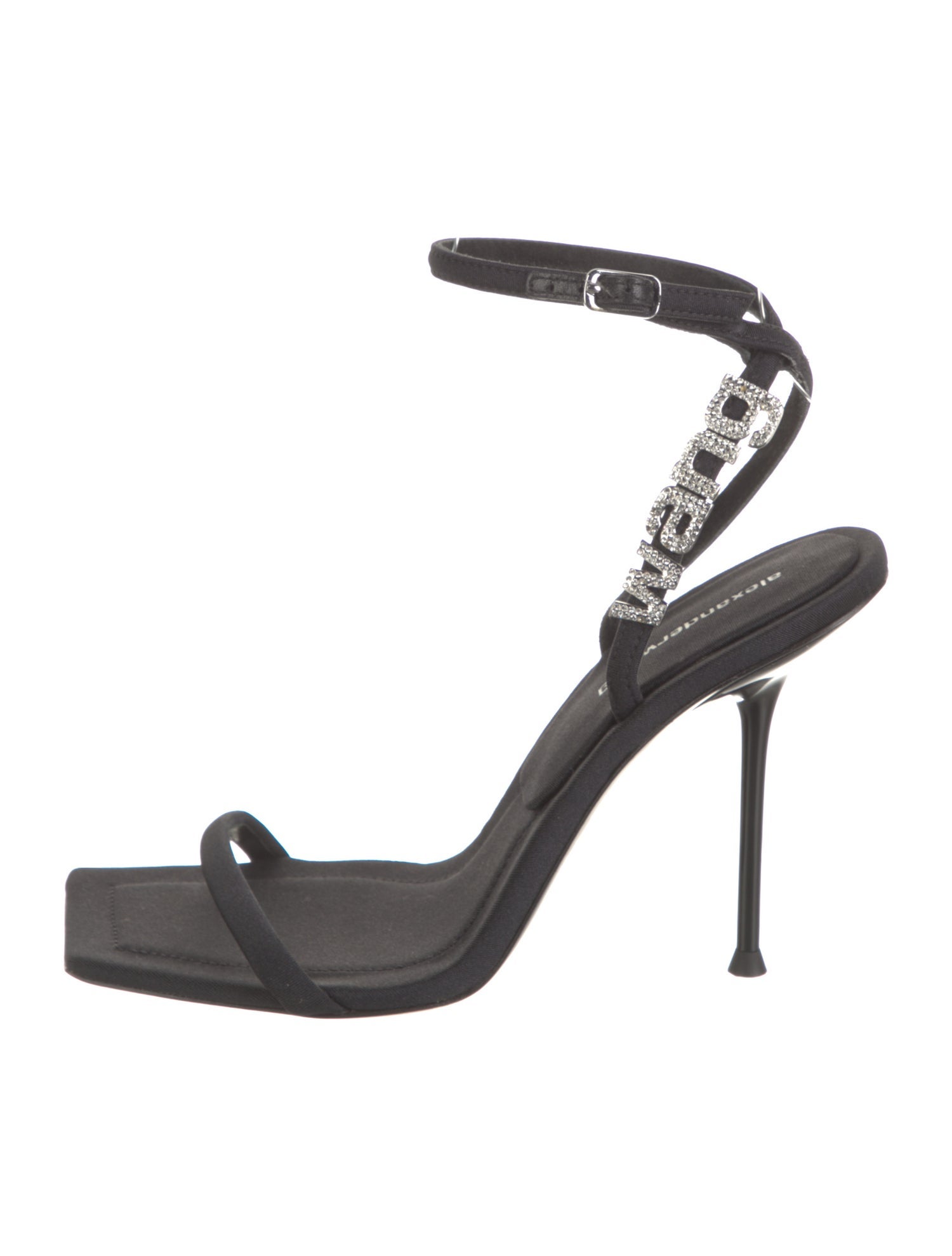 Alexander Wang Satin Crystal Embellishments Sandals