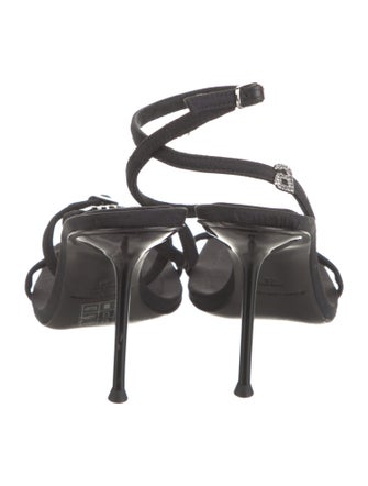 Alexander Wang Satin Crystal Embellishments Sandals