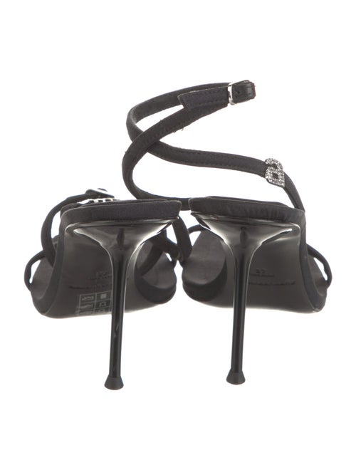 Alexander Wang Satin Crystal Embellishments Sandals