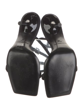 Alexander Wang Satin Crystal Embellishments Sandals