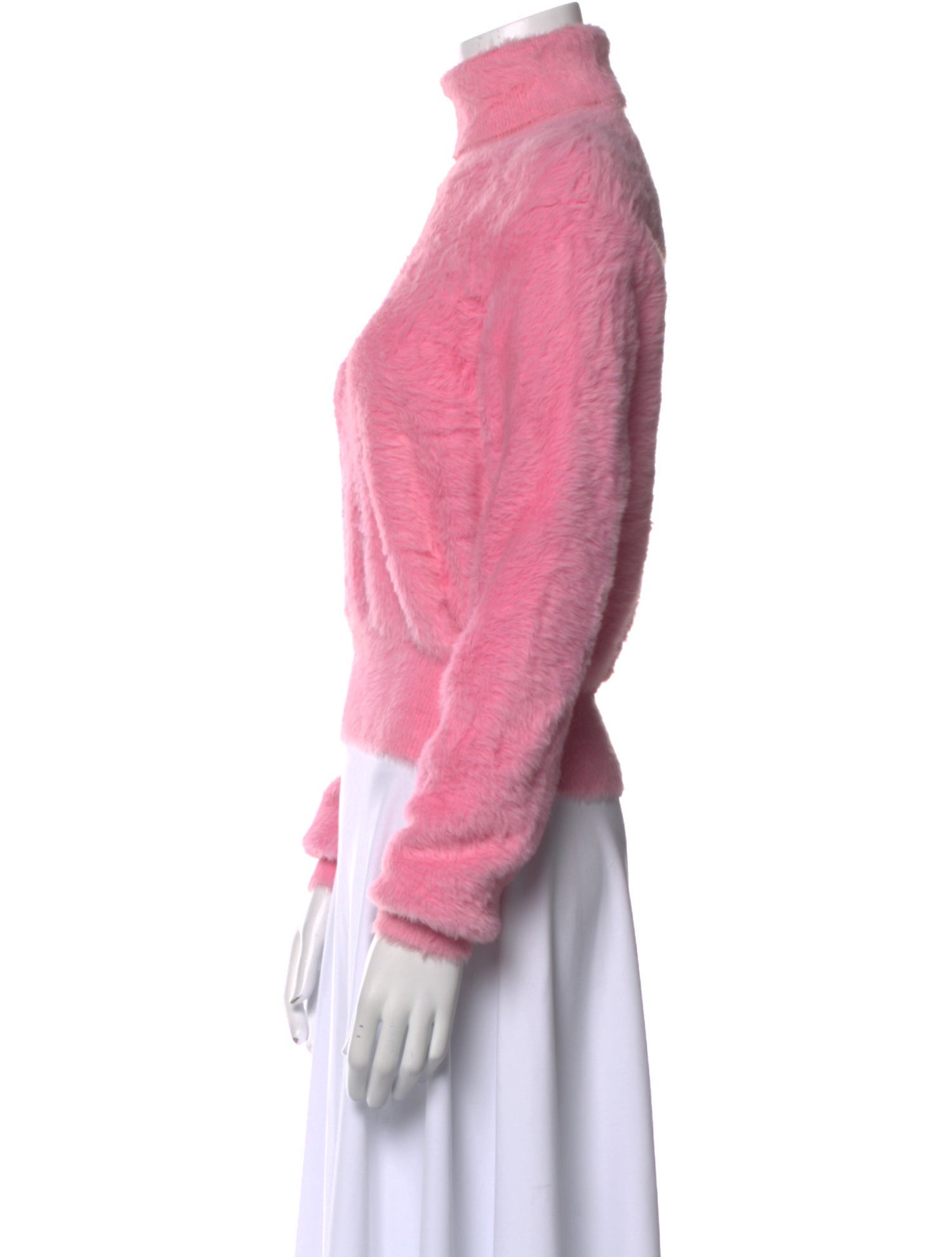 Alexander Wang Faux Fur Turtleneck Sweater