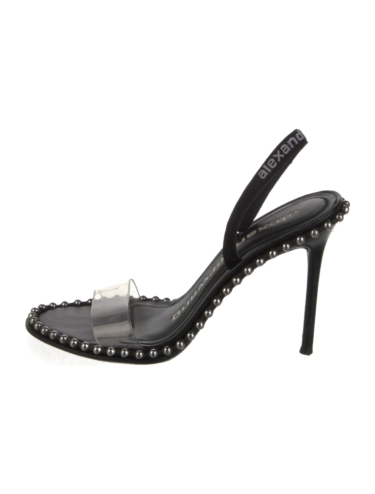 Alexander Wang Leather Studded Accents Slingback Sandals