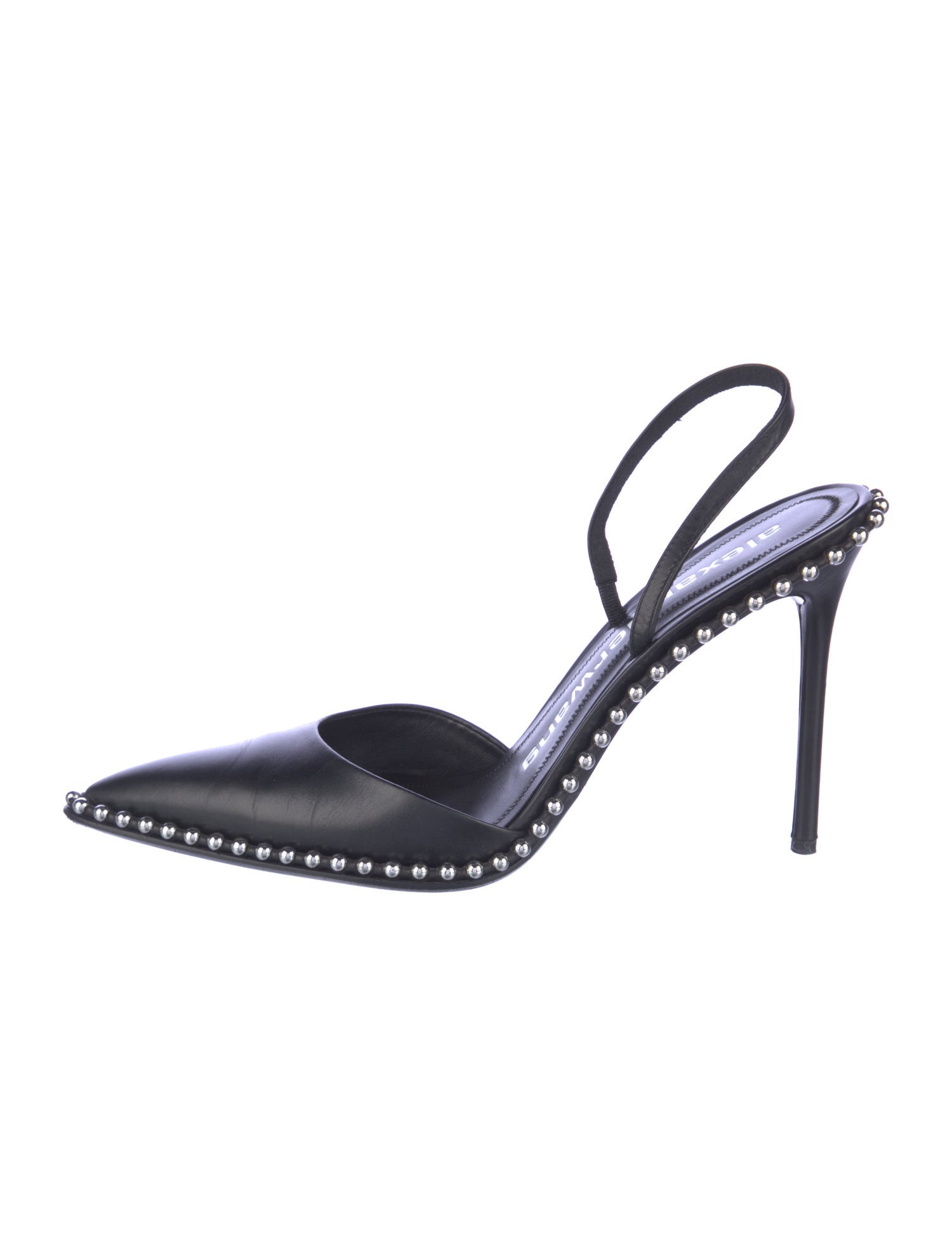 Alexander Wang Leather Studded Accents Slingback Pumps