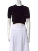 Alexander Wang Crew Neck Short Sleeve Crop Top
