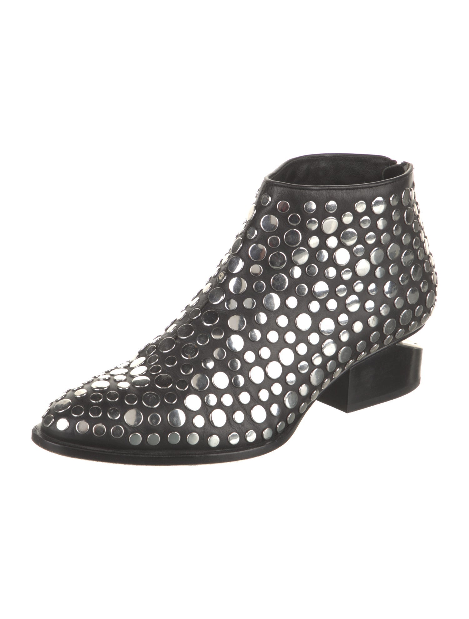 Alexander Wang Leather Studded Accents Boots