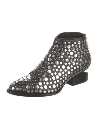 Alexander Wang Leather Studded Accents Boots