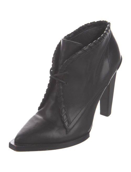 Alexander Wang Leather Whipstitch Trim Lace-Up Boots