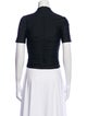 Alexander Wang Mock Neck Short Sleeve Crop Top