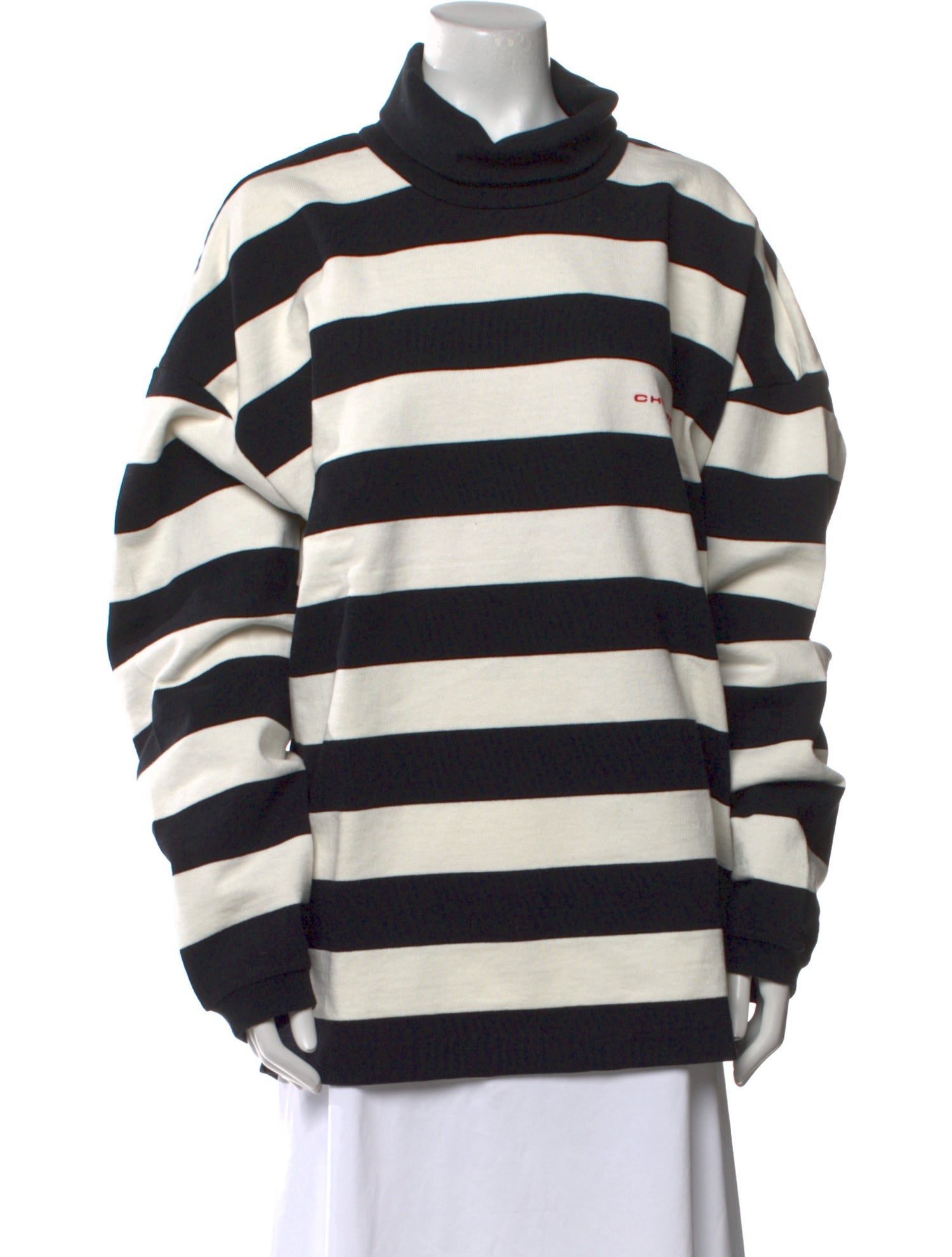 Alexander Wang Striped Mock Neck Sweater