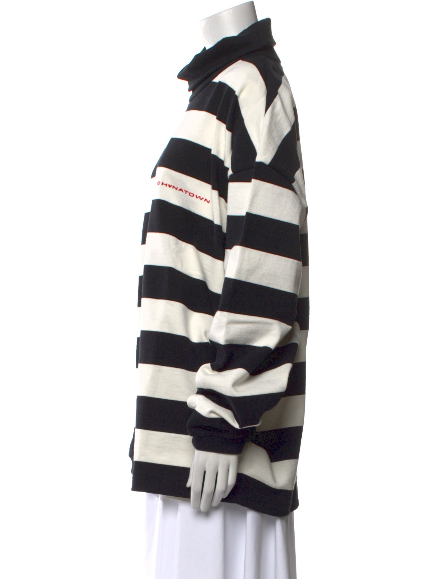 Alexander Wang Striped Mock Neck Sweater