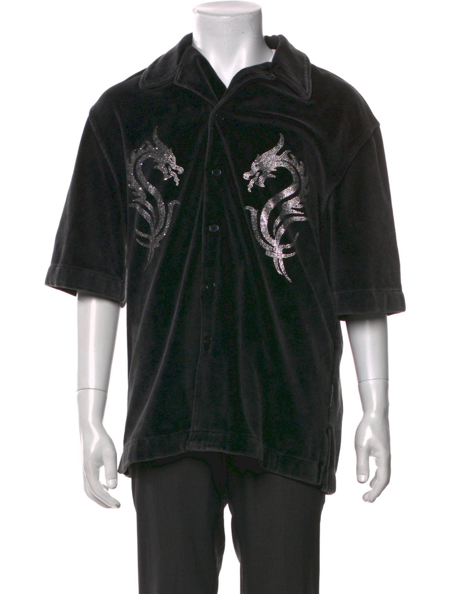 Alexander Wang Dragon Hotfix Graphic Print Shirt