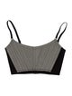 Alexander Wang Wool Square Neckline Crop Top
