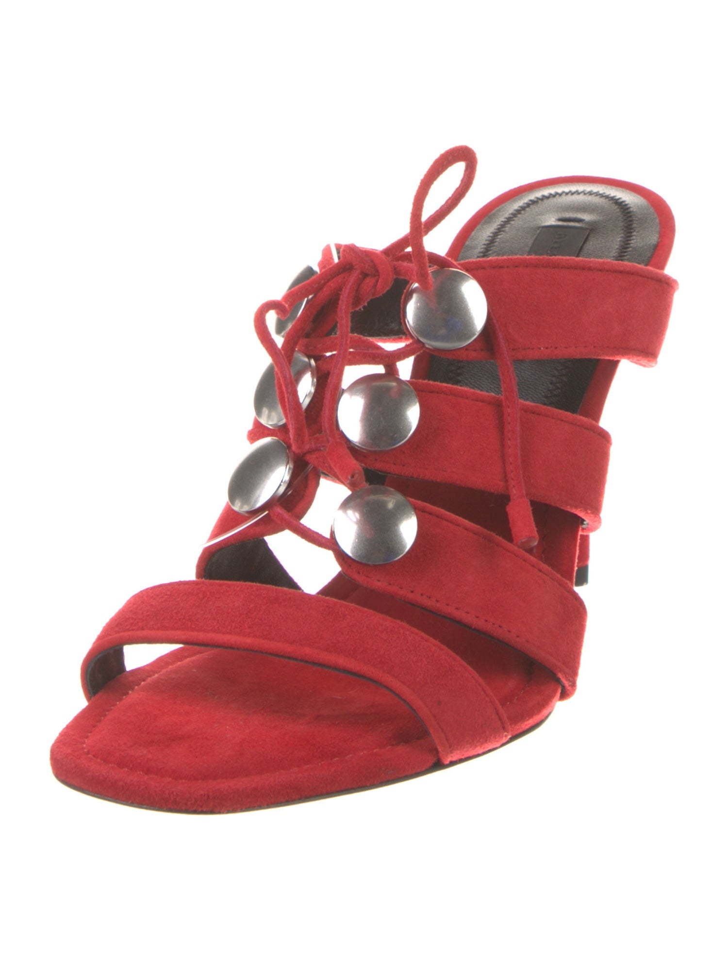 Alexander Wang Suede Studded Accents Gladiator Sandals