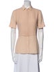 Alexander Wang Silk Short Sleeve Button-Up Top