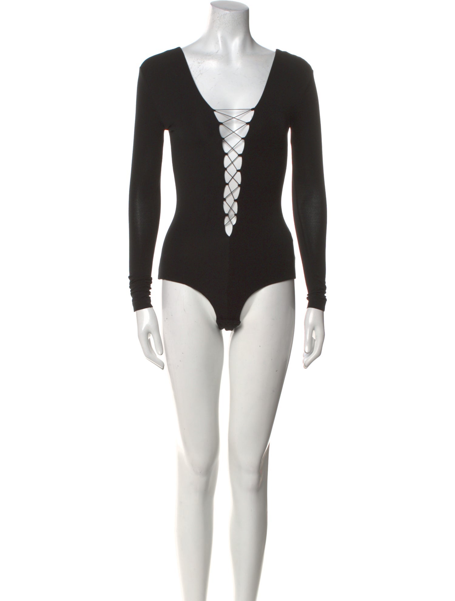 Alexander Wang V-Neck Long Sleeve Bodysuit
